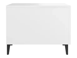 Mesa De Centro* Conjunto de 2 Mesas de Centro | Mesa de apoio com pernas de metal 50x50x40 cm Branco