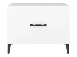 Mesa De Centro* Conjunto de 2 Mesas de Centro | Mesa de apoio com pernas de metal 50x50x40 cm Branco