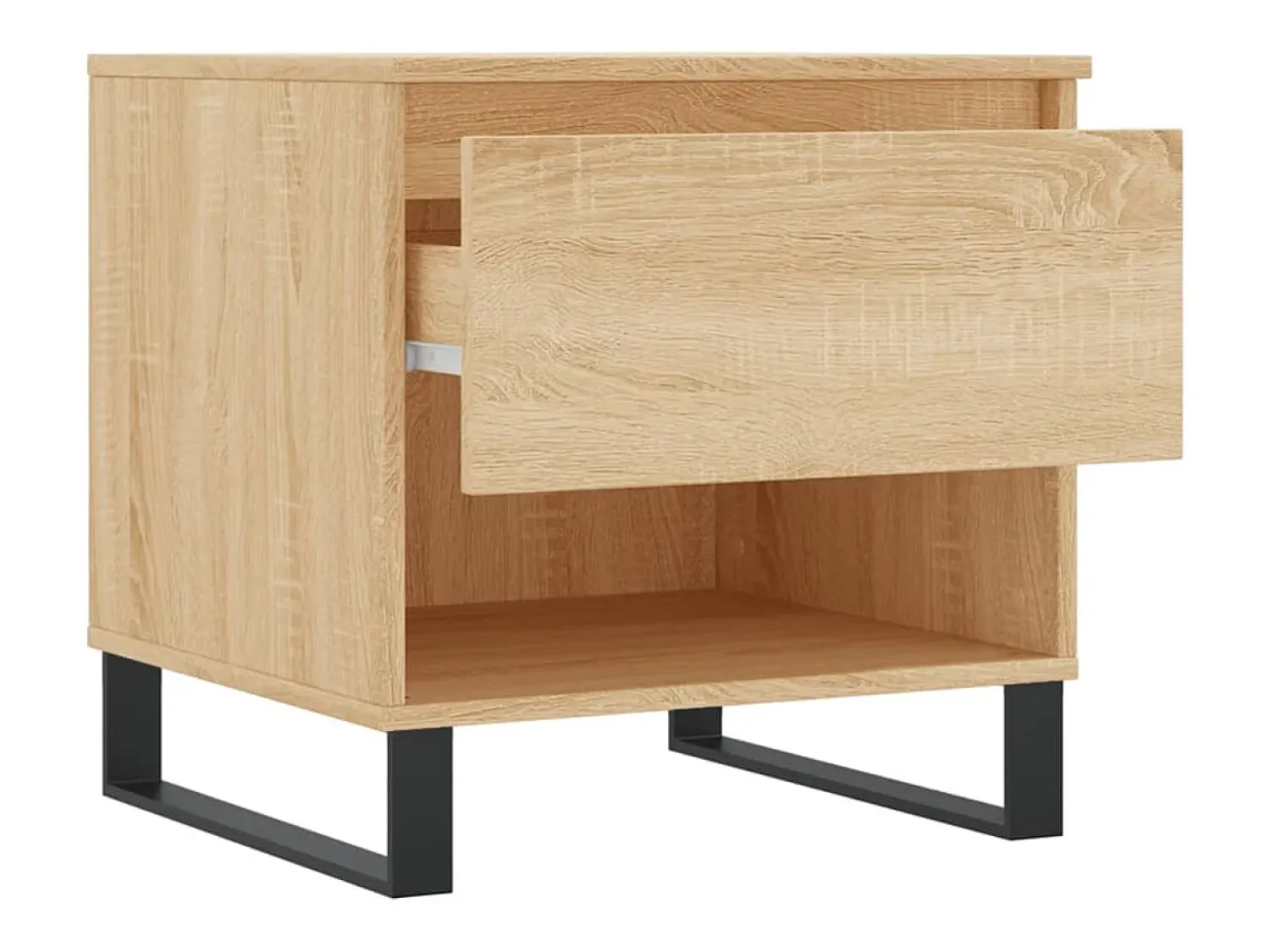 Mesa De Centro* Conjunto de 2 Mesas de Centro | Mesa de apoio | Mesa de café 50x46x50cm deriv. madeira carvalho sonoma Castanho
