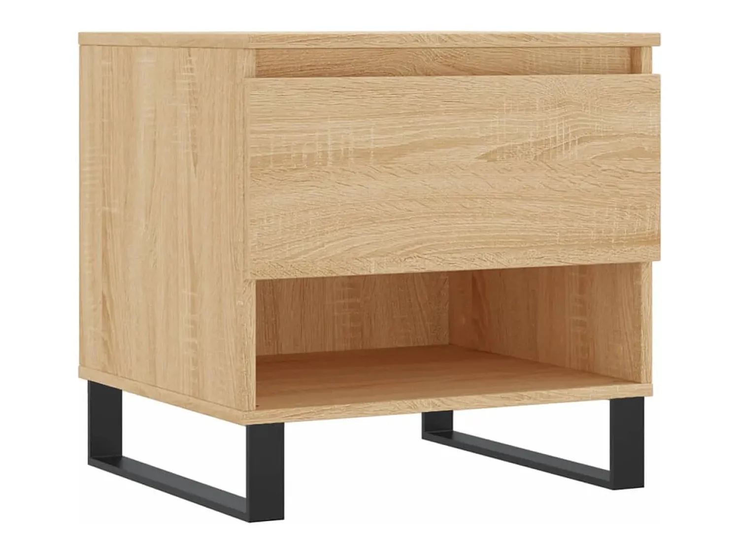Mesa De Centro* Conjunto de 2 Mesas de Centro | Mesa de apoio | Mesa de café 50x46x50cm deriv. madeira carvalho sonoma Castanho