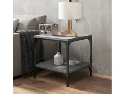 Mesa De Centro| Conjunto de 2 Mesas de Centro | Mesa de apoio | Mesa de café 40x40x40 cm derivados madeira cinza sonoma Cinzento
