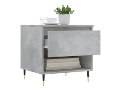 Conjunto de 2 Mesas de Centro | Mesa de apoio | Mesa de café 50x46x50 cm deriv. madeira cinza-cimento^ Mesa De Centro