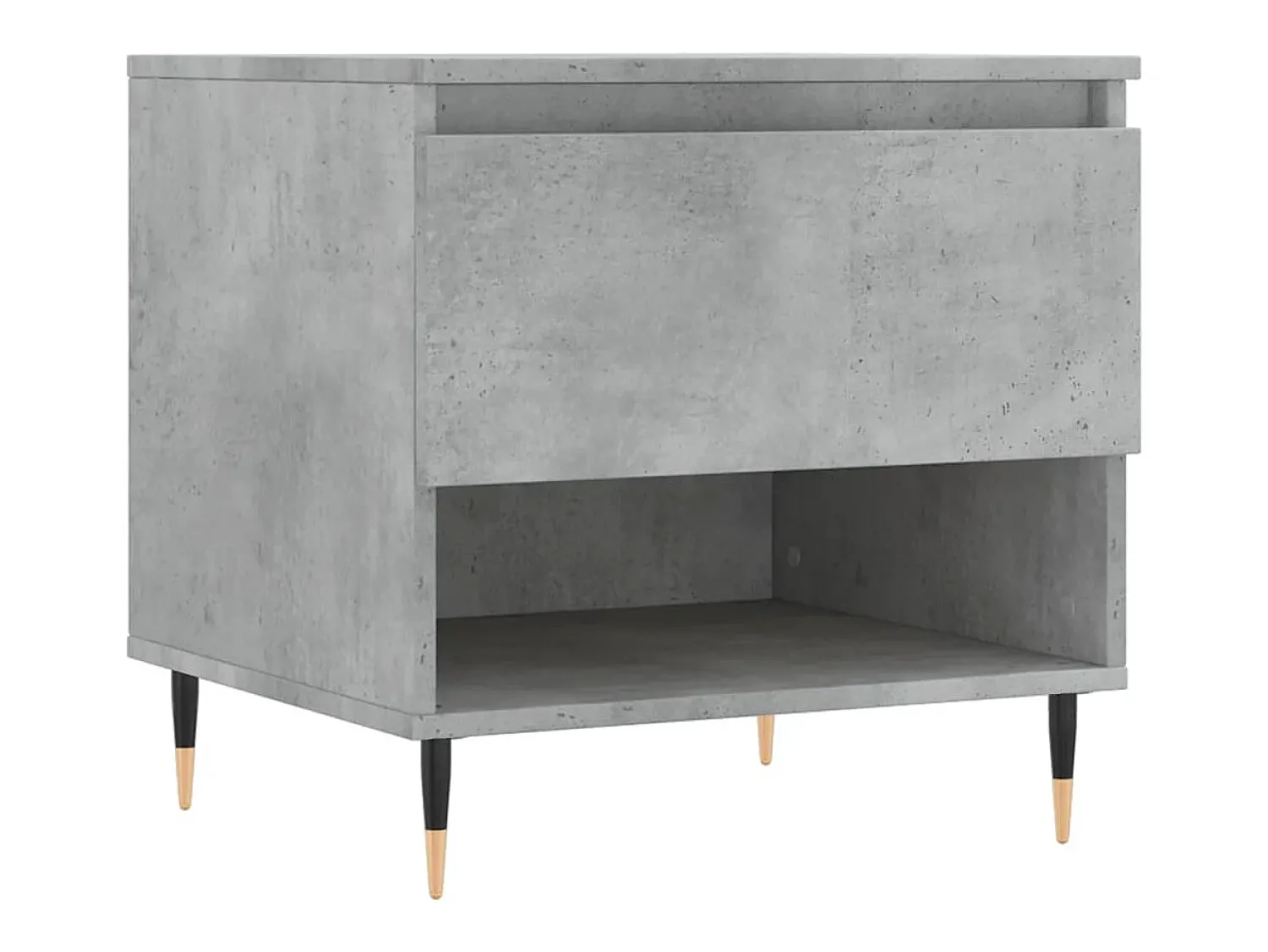 Conjunto de 2 Mesas de Centro | Mesa de apoio | Mesa de café 50x46x50 cm deriv. madeira cinza-cimento^ Mesa De Centro
