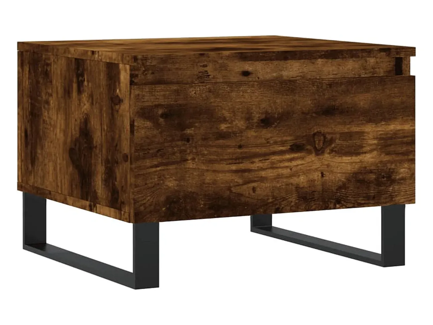 Mesa De Centro* Conjunto de 2 Mesas de Centro | Mesa de apoio | Mesa de café 50x46x35cm deriv. madeira carvalho fumado Castanho