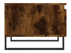 Mesa De Centro* Conjunto de 2 Mesas de Centro | Mesa de apoio | Mesa de café 50x46x35cm deriv. madeira carvalho fumado Castanho