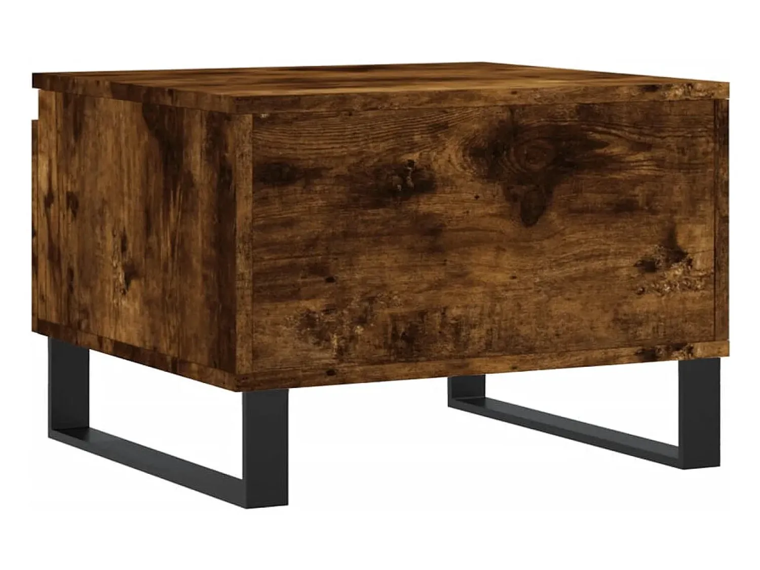 Mesa De Centro* Conjunto de 2 Mesas de Centro | Mesa de apoio | Mesa de café 50x46x35cm deriv. madeira carvalho fumado Castanho