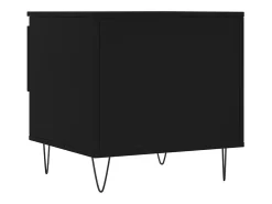 Best Conjunto de 2 Mesas de Centro | Mesa de apoio | Mesa de café 50x46x50 cm derivados de madeira Preto