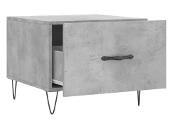 Mesa De Centro* Conjunto de 2 Mesas de Centro | Mesa de apoio | Mesa de café 50x50x40 cm madeira processada cinza cimento Cinzento