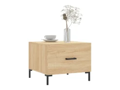 New Conjunto de 2 Mesas de Centro | Mesa de apoio | Mesa de café 50x50x40cm deriv. madeira carvalho sonoma Castanho
