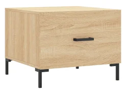 New Conjunto de 2 Mesas de Centro | Mesa de apoio | Mesa de café 50x50x40cm deriv. madeira carvalho sonoma Castanho