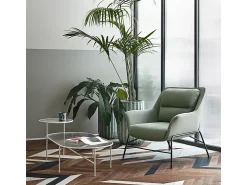 Teulat Conjunto de 2 mesas de centro para sala creme 120x60 cm Branco
