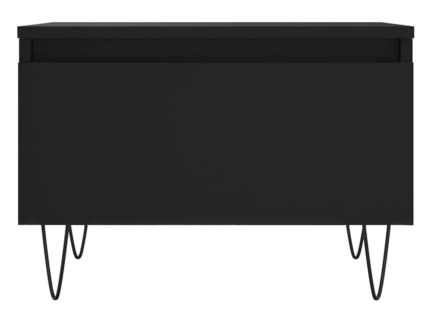Mesa De Centro* Conjunto de 2 Mesas de Centro | Mesa de apoio | Mesa de café 50x46x35 cm derivados de madeira Preto