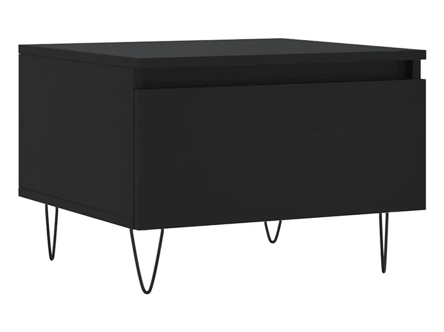 Mesa De Centro* Conjunto de 2 Mesas de Centro | Mesa de apoio | Mesa de café 50x46x35 cm derivados de madeira Preto