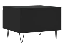 Mesa De Centro* Conjunto de 2 Mesas de Centro | Mesa de apoio | Mesa de café 50x46x35 cm derivados de madeira Preto