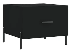 Clearance Conjunto de 2 Mesas de Centro | Mesa de apoio | Mesa de café 50x50x40 cm madeira processada Preto