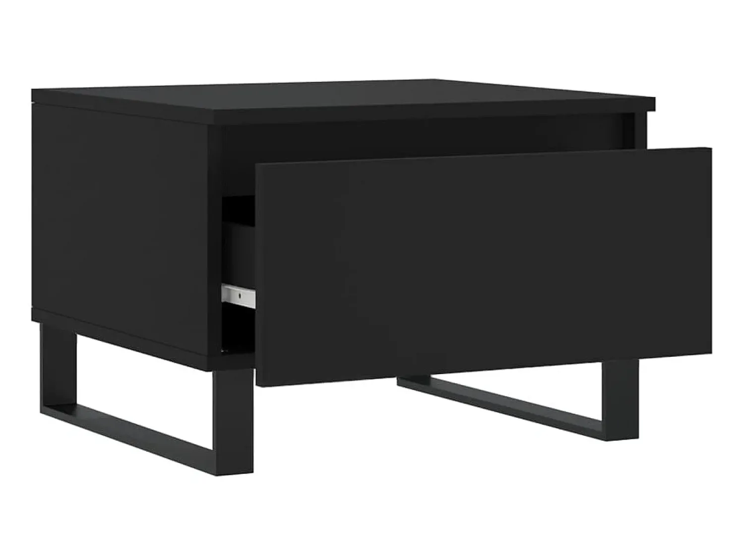 Mesa De Centro* Conjunto de 2 Mesas de Centro | Mesa de apoio | Mesa de café 50x46x35 cm derivados de madeira Preto