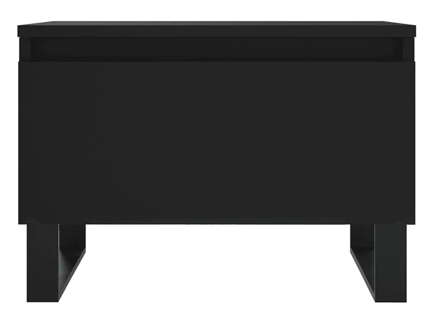 Mesa De Centro* Conjunto de 2 Mesas de Centro | Mesa de apoio | Mesa de café 50x46x35 cm derivados de madeira Preto