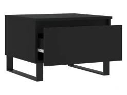 Mesa De Centro* Conjunto de 2 Mesas de Centro | Mesa de apoio | Mesa de café 50x46x35 cm derivados de madeira Preto