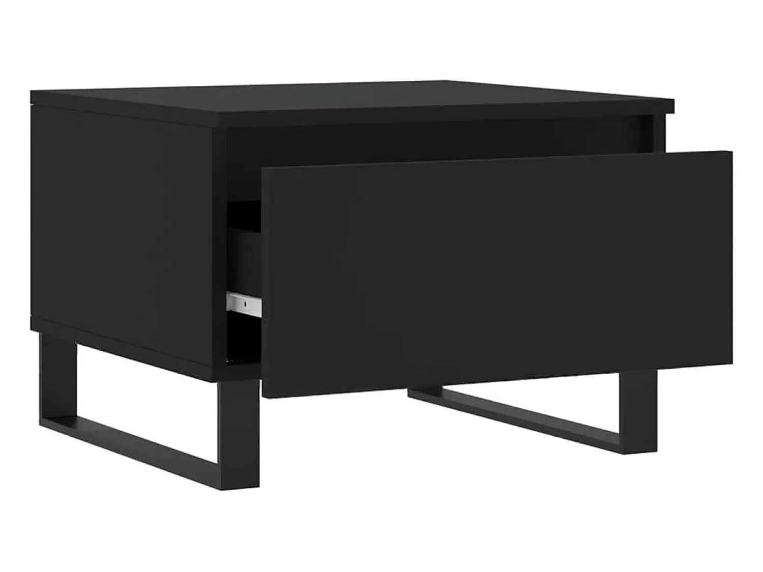 Mesa De Centro* Conjunto de 2 Mesas de Centro | Mesa de apoio | Mesa de café 50x46x35 cm derivados de madeira Preto