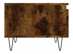 Mesa De Centro| Conjunto de 2 Mesas de Centro | Mesa de apoio | Mesa de café 50x46x35cm deriv. madeira carvalho fumado Castanho