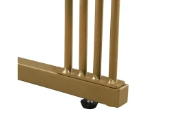 Discount Hauss Spole Conjunto de 2 mesas de centro quadradas empilháveis ​​com gaveta, folheado de mármore , estrutura dourada Branco
