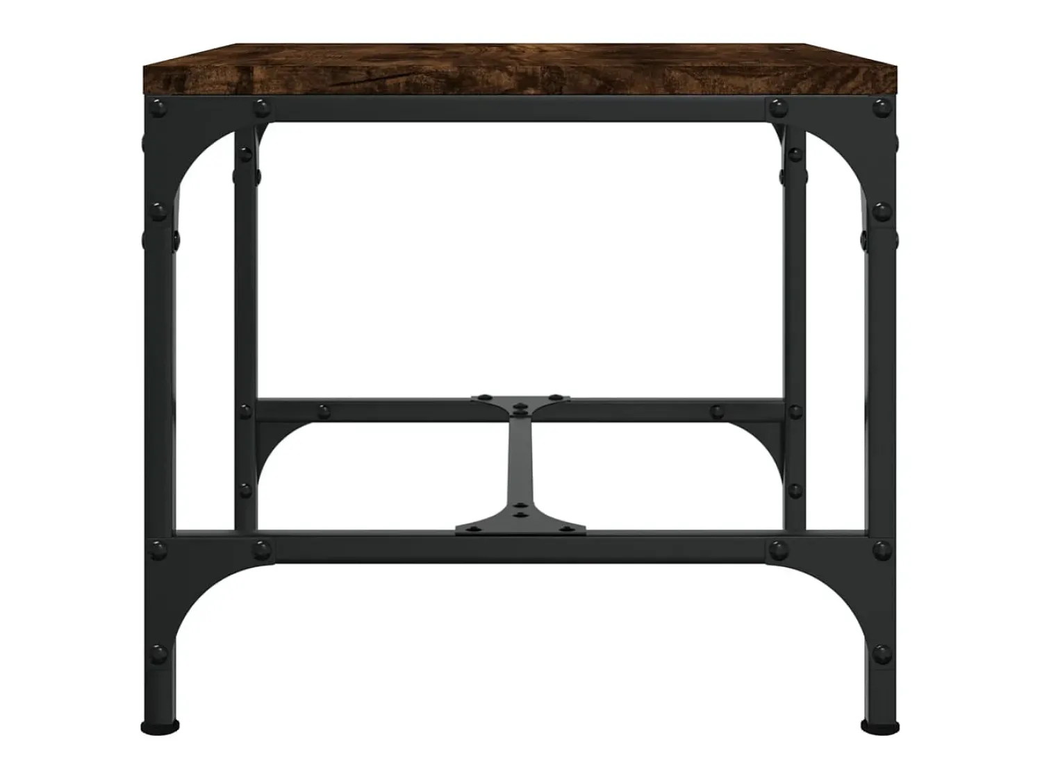 Mesa De Centro| Conjunto de 2 Mesas de Centro | Mesa de apoio | Mesa de café 40x40x40 cm deriv. madeira carvalho fumado Castanho