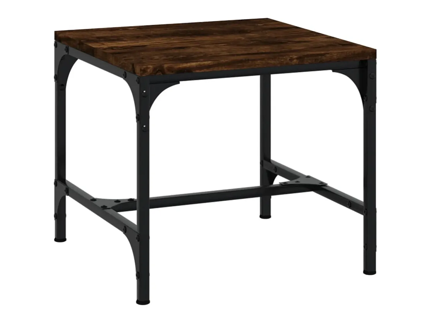 Mesa De Centro| Conjunto de 2 Mesas de Centro | Mesa de apoio | Mesa de café 40x40x40 cm deriv. madeira carvalho fumado Castanho