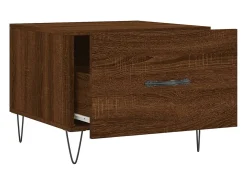 Best Conjunto de 2 Mesas de Centro | Mesa de apoio | Mesa de café 50x50x40 cm madeira proc. carvalho Castanho