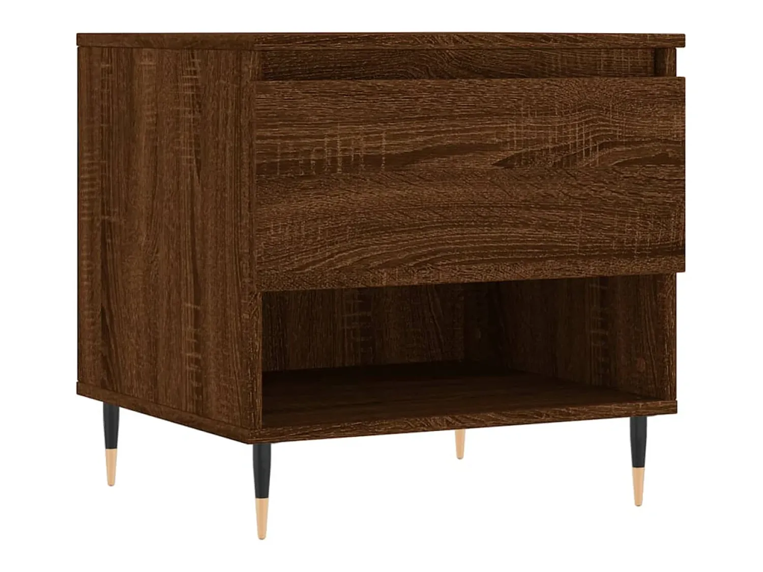 Mesa De Centro* Conjunto de 2 Mesas de Centro | Mesa de apoio | Mesa de café 50x46x50 cm deriv. madeira carvalho Castanho