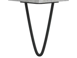 Mesa De Centro* Conjunto de 2 Mesas de Centro | Mesa de apoio | Mesa de café 50x46x35 cm deriv. madeira cinza-cimento Cinzento