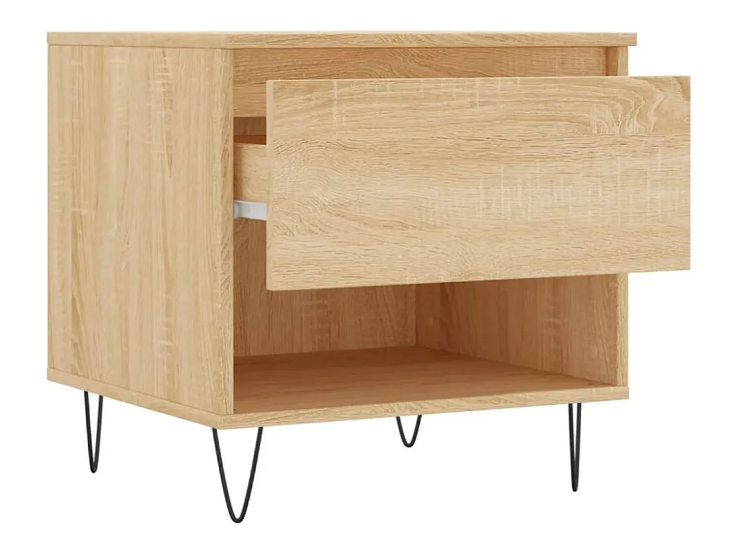 Mesa De Centro* Conjunto de 2 Mesas de Centro | Mesa de apoio | Mesa de café 50x46x50cm deriv. madeira carvalho sonoma Castanho