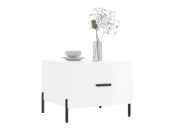 Discount Conjunto de 2 Mesas de Centro | Mesa de apoio | Mesa de café 50x50x40 cm brilhante Branco