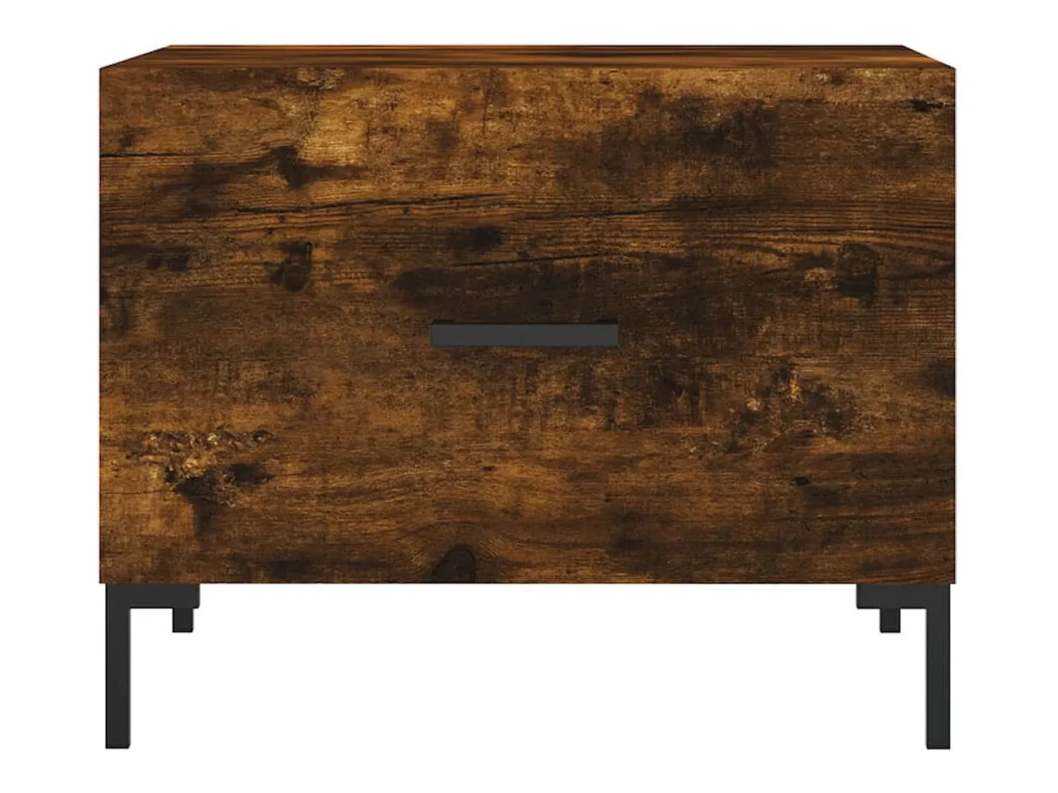 Conjunto de 2 Mesas de Centro | Mesa de apoio | Mesa de café 50x50x40 cm madeira processada cor fumado^ Mesa De Centro