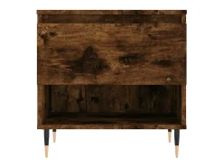 Mesa De Centro* Conjunto de 2 Mesas de Centro | Mesa de apoio | Mesa de café 50x46x50cm deriv. madeira carvalho fumado Castanho