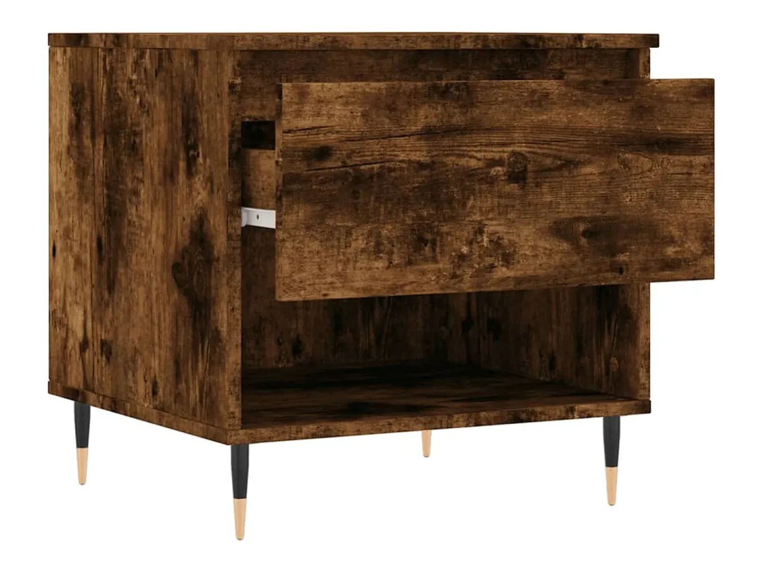 Mesa De Centro* Conjunto de 2 Mesas de Centro | Mesa de apoio | Mesa de café 50x46x50cm deriv. madeira carvalho fumado Castanho