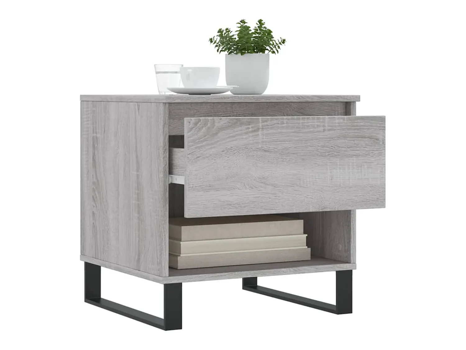 Conjunto de 2 Mesas de Centro | Mesa de apoio | Mesa de café 50x46x50cm deriv. madeira sonoma^ Mesa De Centro