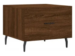 Mesa De Centro* Conjunto de 2 Mesas de Centro | Mesa de apoio | Mesa de café 50x50x40 cm madeira proc. carvalho Castanho