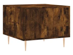 Mesa De Centro| Conjunto de 2 Mesas de Centro | Mesa de apoio | Mesa de café 50x50x40 cm madeira processada cor fumado Castanho