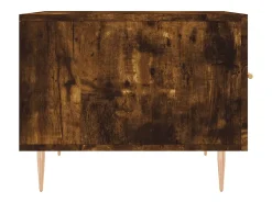 Mesa De Centro| Conjunto de 2 Mesas de Centro | Mesa de apoio | Mesa de café 50x50x40 cm madeira processada cor fumado Castanho