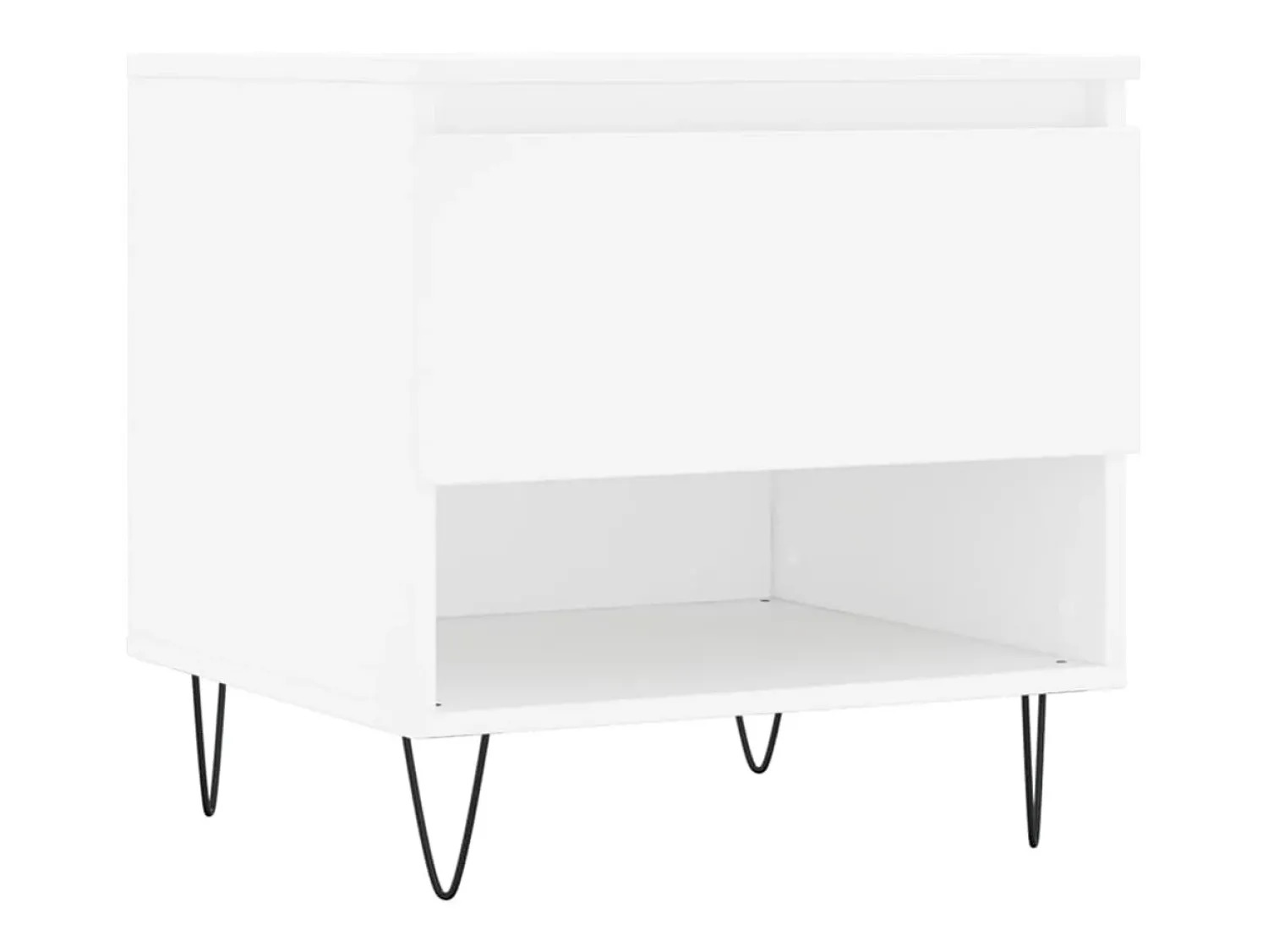 Discount Conjunto de 2 Mesas de Centro | Mesa de apoio | Mesa de café 50x46x50 cm derivados de madeira Branco