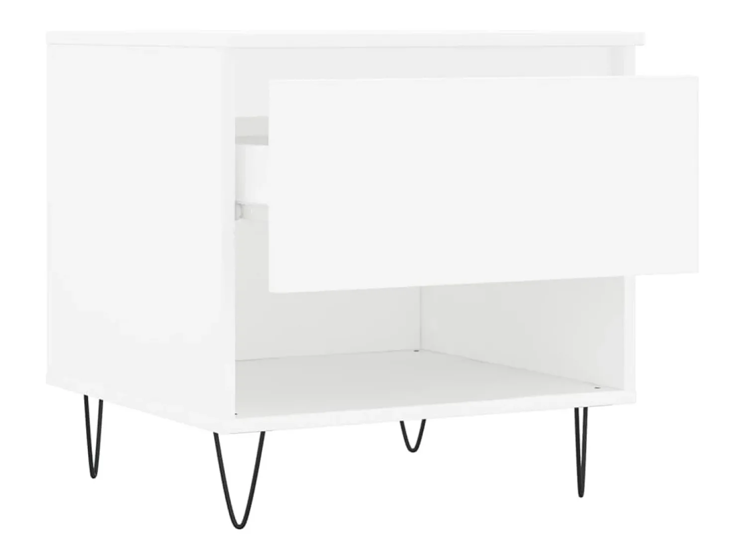 Discount Conjunto de 2 Mesas de Centro | Mesa de apoio | Mesa de café 50x46x50 cm derivados de madeira Branco