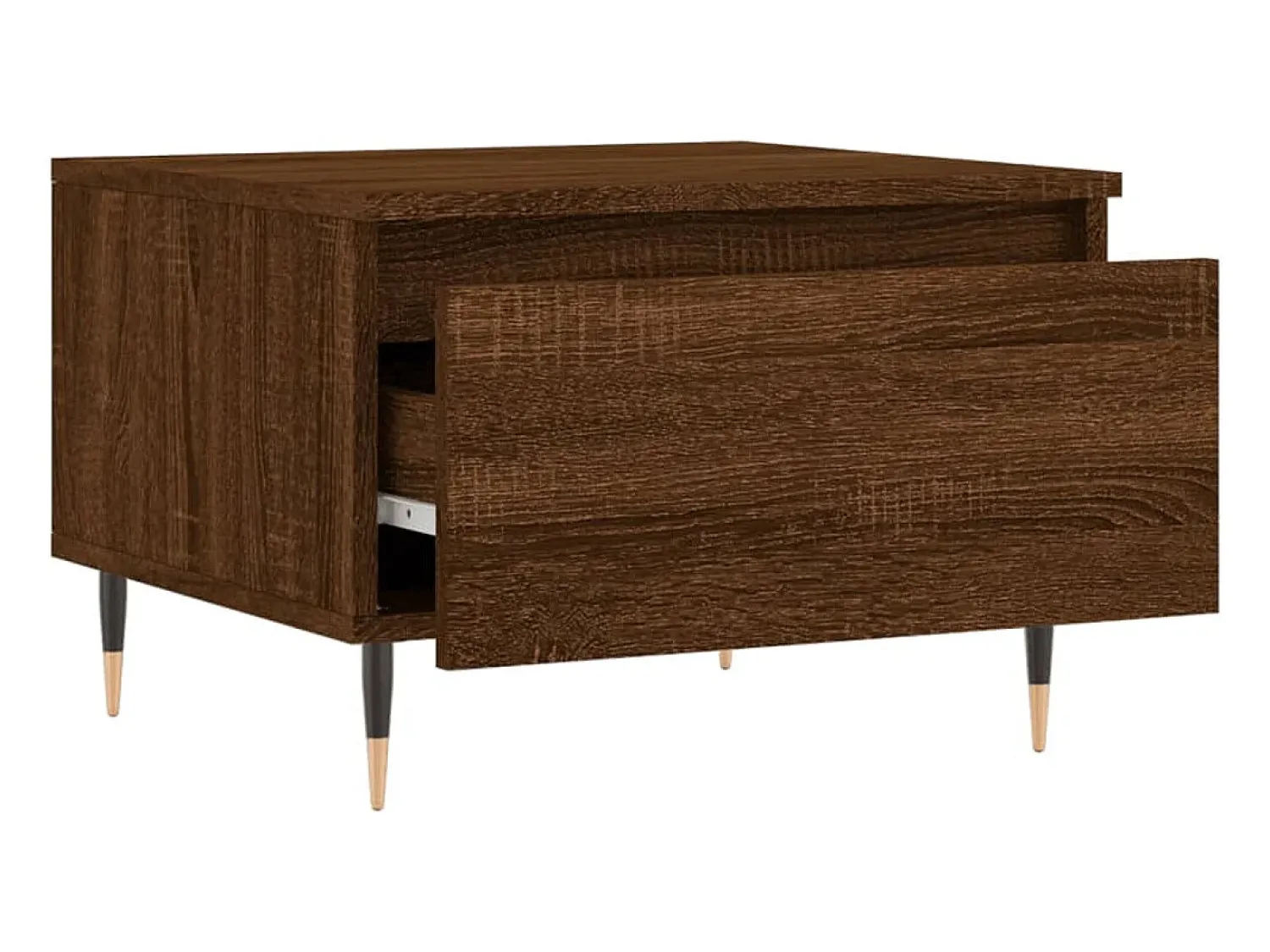 Online Conjunto de 2 Mesas de Centro | Mesa de apoio | Mesa de café 50x46x35 cm deriv. madeira carvalho Castanho