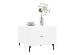 Mesa De Centro* Conjunto de 2 Mesas de Centro | Mesa de apoio | Mesa de café 50x50x40 cm madeira processada Branco