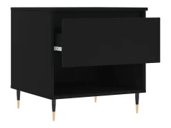 Mesa De Centro| Conjunto de 2 Mesas de Centro | Mesa de apoio | Mesa de café 50x46x50 cm derivados de madeira Preto