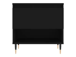 Mesa De Centro| Conjunto de 2 Mesas de Centro | Mesa de apoio | Mesa de café 50x46x50 cm derivados de madeira Preto