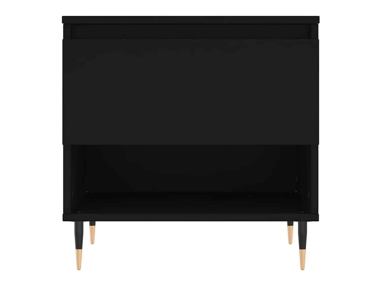 Mesa De Centro| Conjunto de 2 Mesas de Centro | Mesa de apoio | Mesa de café 50x46x50 cm derivados de madeira Preto