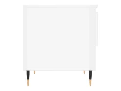 Mesa De Centro* Conjunto de 2 Mesas de Centro | Mesa de apoio | Mesa de café 50x46x50cm deriv. madeira brilhante Branco