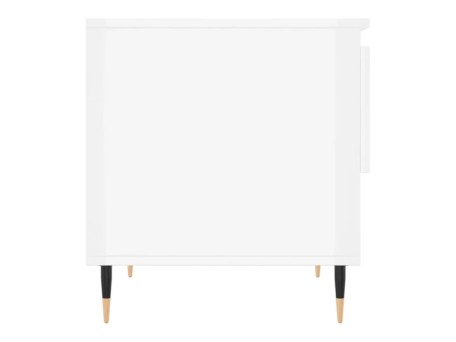 Mesa De Centro* Conjunto de 2 Mesas de Centro | Mesa de apoio | Mesa de café 50x46x50cm deriv. madeira brilhante Branco