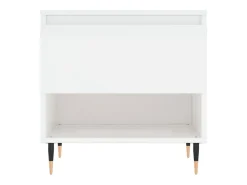 Mesa De Centro* Conjunto de 2 Mesas de Centro | Mesa de apoio | Mesa de café 50x46x50cm deriv. madeira brilhante Branco