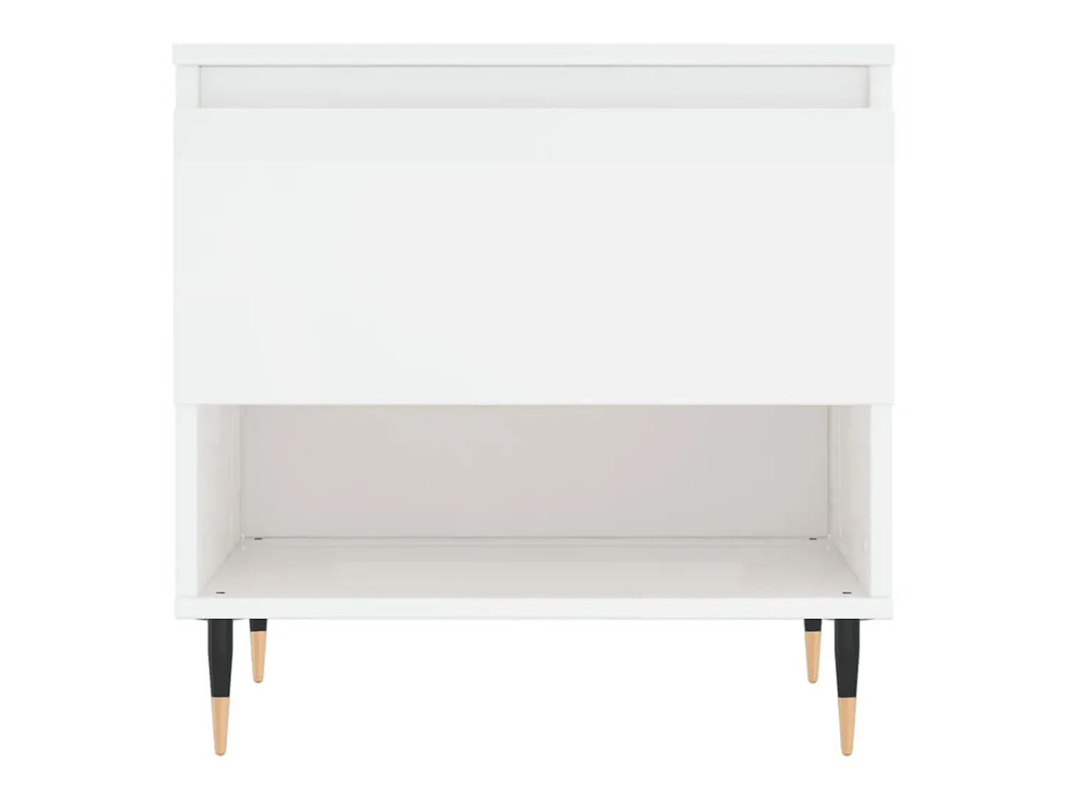 Mesa De Centro* Conjunto de 2 Mesas de Centro | Mesa de apoio | Mesa de café 50x46x50cm deriv. madeira brilhante Branco